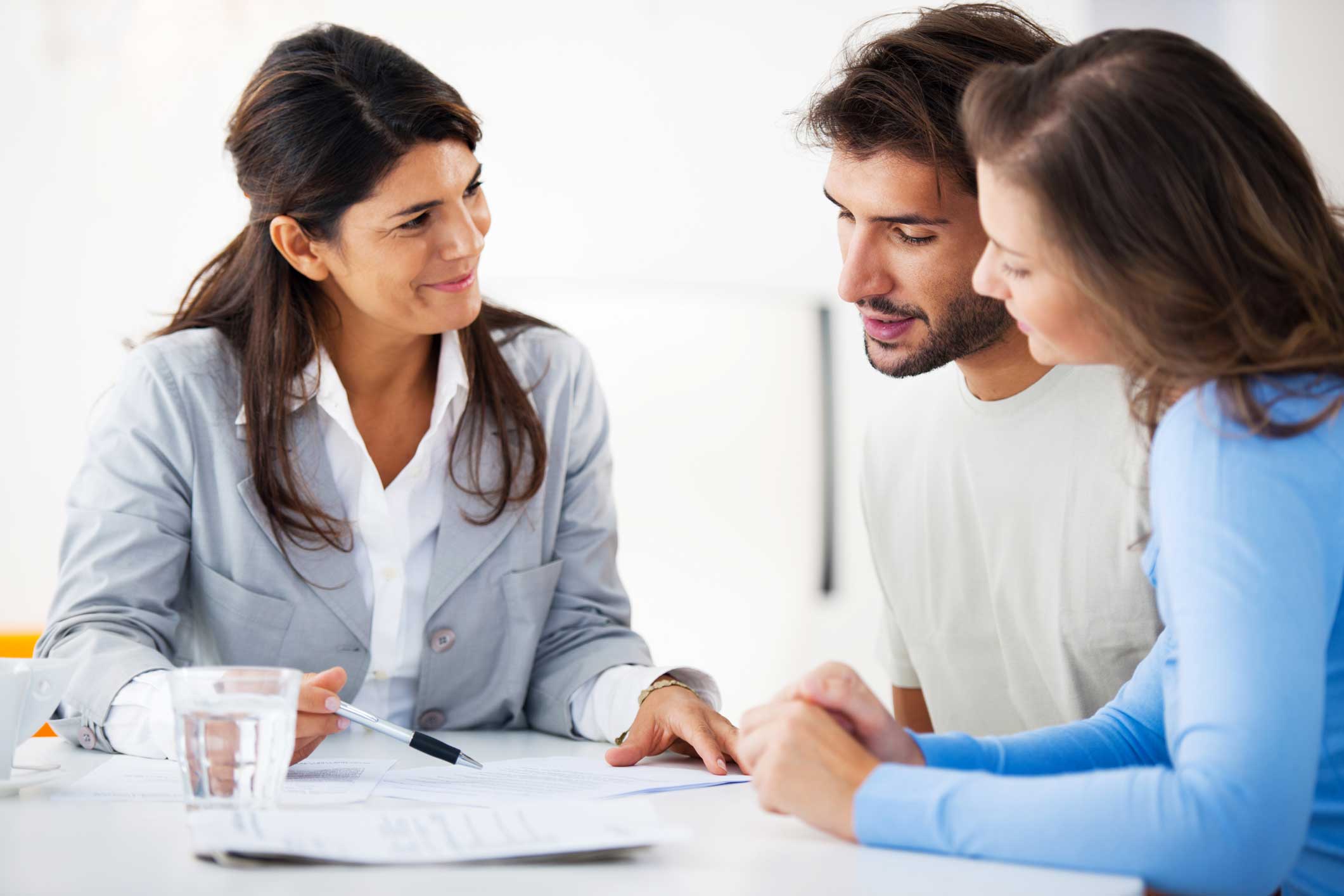 couple talking to consultant